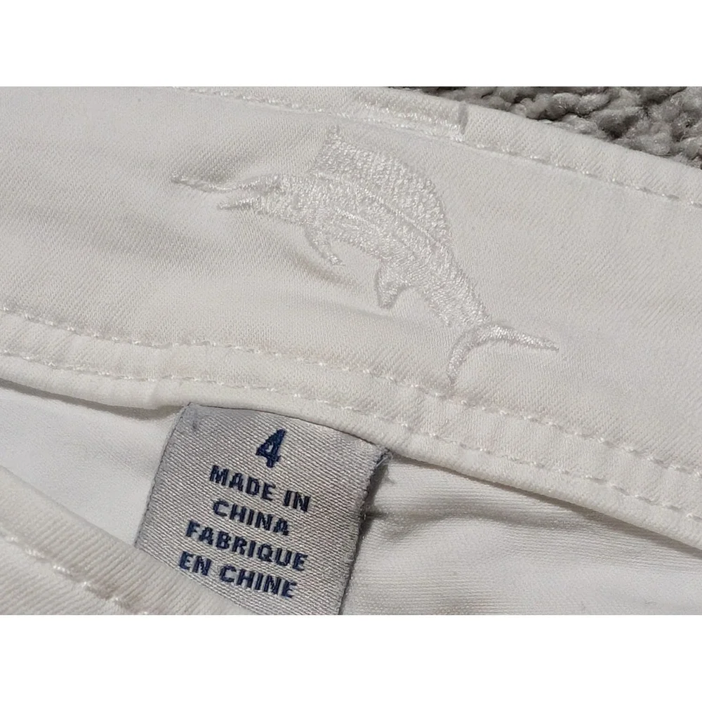 Tommy Bahama Shorts Women 4 White Bermuda 191-TW110609 Cotton Stretch Coastal - Picture 2 of 8